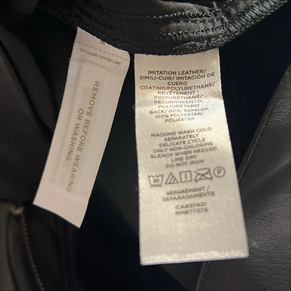 Ann Taylor Faux Leather Jeans Size 10 Black Vegan Leather Whimsigoth Wit…